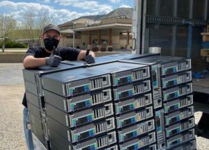 We recycle and refurbish computers and technology and e-waste from companies and businesses for free to support the community.