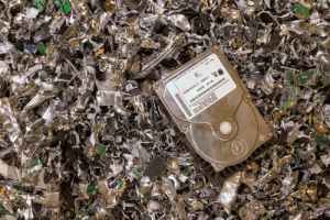 Our recycled hard disks don't end up in a landfill.