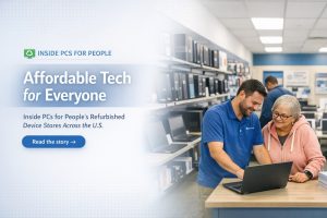 Refurbished computers and low-cost internet services at PCs for People supporting digital inclusion and sustainability