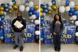 CMSD student recipients of laptops from PCs for People at Cleveland Misison Market